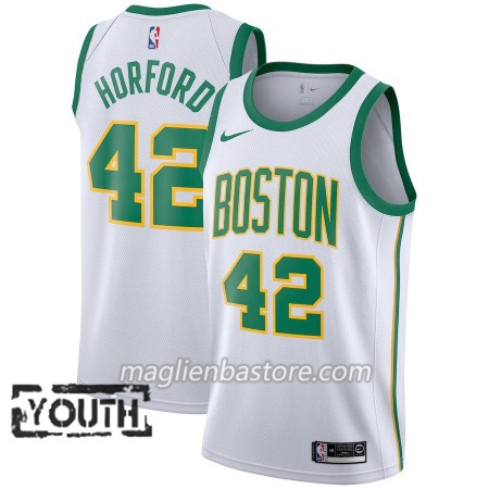 Maglia NBA Boston Celtics Al Horford 42 2018-19 Nike City Edition Bianco Swingman - Bambino